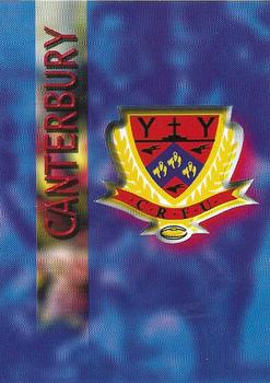 1996 Card Crazy Authentics NPC Rugby Union Superstars #8 Canterbury Team Card Front